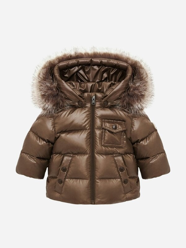 Moncler Enfant Baby Boys Down Padded K2F Jacket in Brown