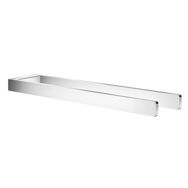 Polished chrome double towel rail