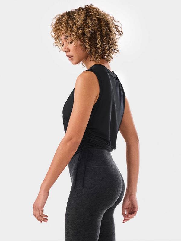 Tavi Crop Side Tie Tank Top