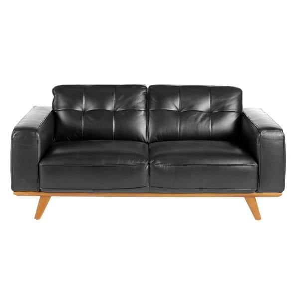 Angel Cerdá Chester sofa in black leather 6030/6031