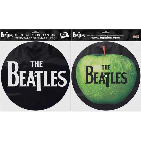 The Beatles 'Drop T Logo and Apple' Turntable Slipmat Set