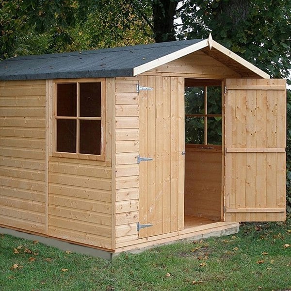 Shire Guernsey 7x10 12mm interlock Clad wooden Shed - Best Shed