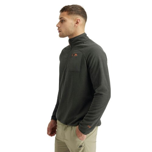 Trespass Mens Harry Half Zip Fleece - Charcoal