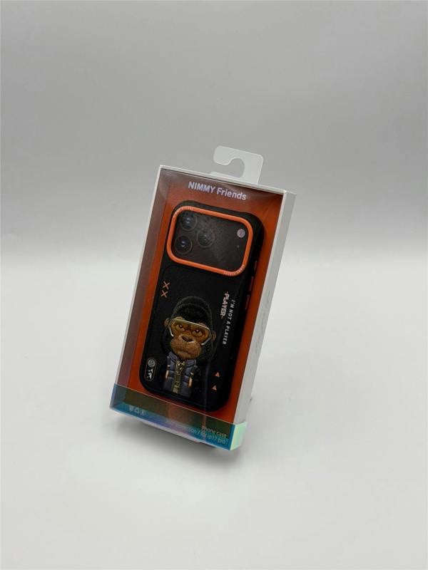 Nimmy Friends Nimmy Cool & Cute 2.0 Gorilla Case with MagSafe for iPhone 17 Pro 6.3" Black Orange - N-KMLL-IP17-PRO-016