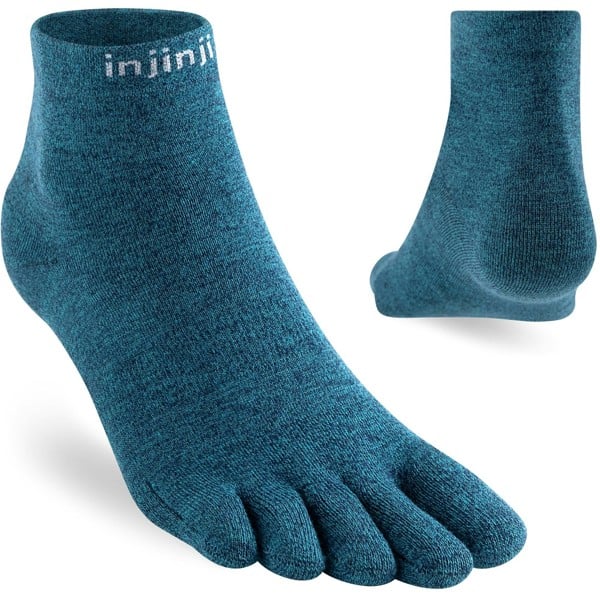 Injinji Ultra-Lightweight Mini-Crew Liner Toe Socks (INJ-LW-MC-LIN) - Ocean Blue