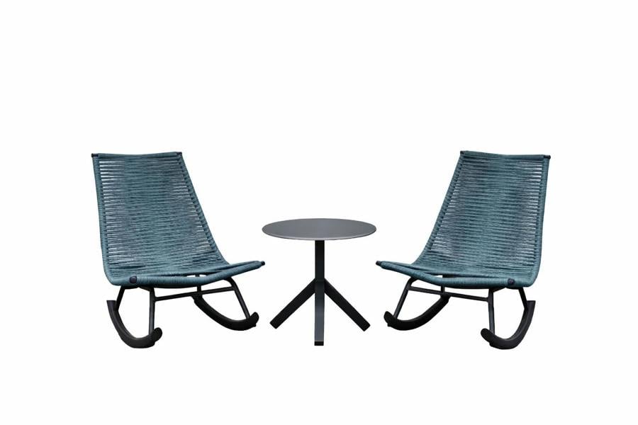 Jade Rocking Chairs Set - Ergonomic Garden Rocking Chairs with Side Table The Garden Furniture Shop