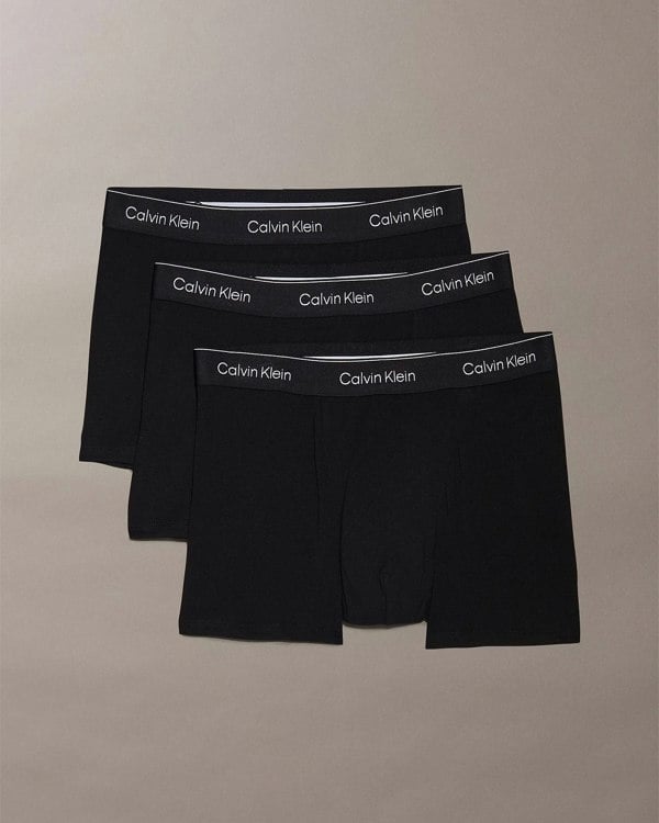 Three pairs of black Calvin Klein trunks