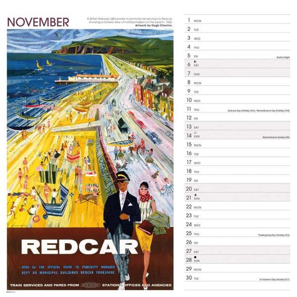 National Railway Museum, Britain By Rail Calendar 2027, Wall Calendars, Month To View, Travel, Gift