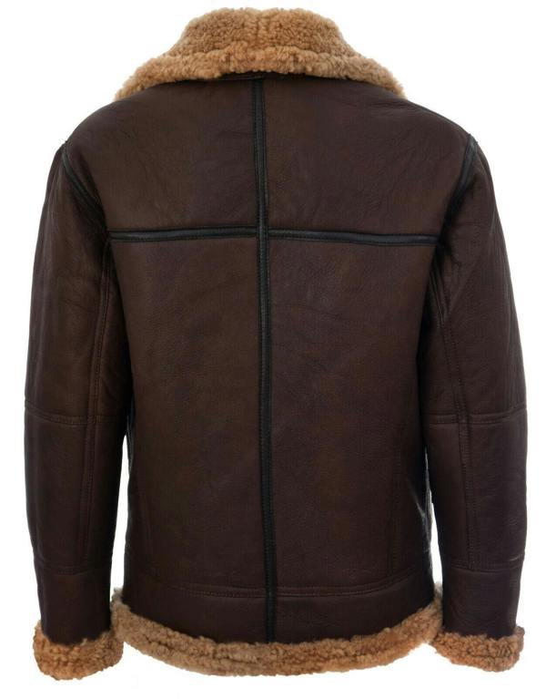 Infinity Leather Mens B3 Shearling Sheepskin Aviator Jacket-Gloucester