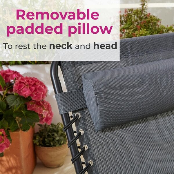 Neo Direct Two Neo Grey Outdoor Folding Sun Loungers
