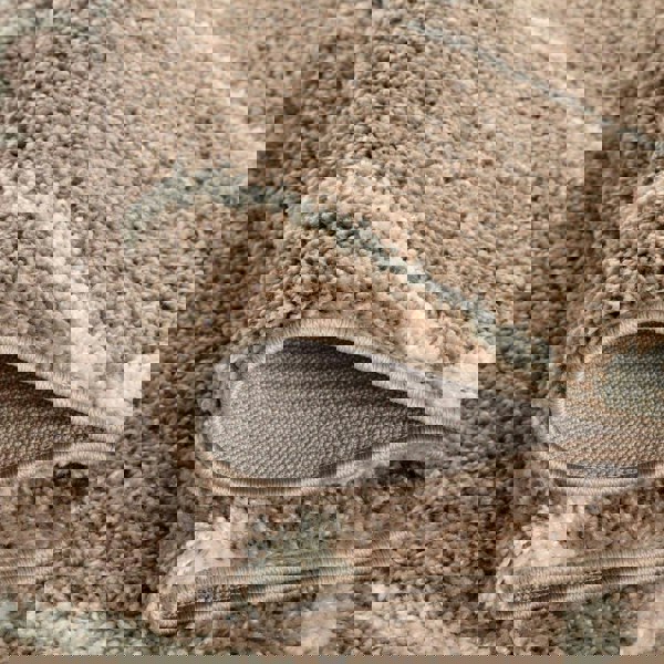 Diamond Design Thick Shaggy Area Rugs Beige