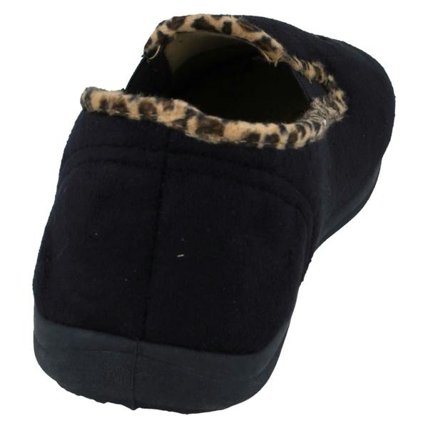 Padders Ladies Padders Wide Fitting Slippers With Dog Detail Dandie