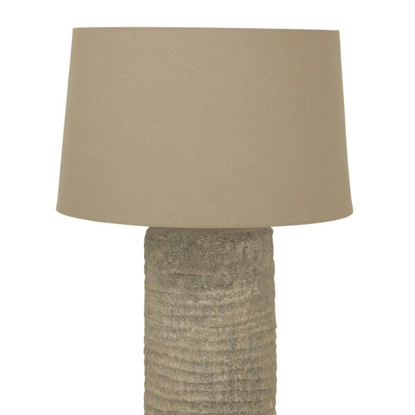 Wyld Haus Florence Tall Grey Etched Aged Stoneware  Table Lamp