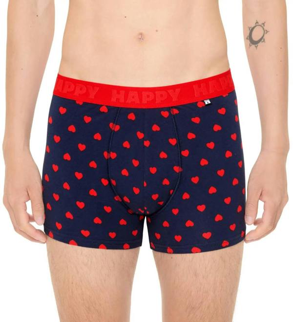 Happy Socks Hearts Boxer Trunk, Navy