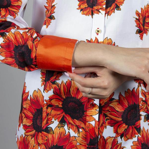 SUNFLOWER PRINT WOMENS SHIRT - Premium Men's Patterned Shirt by Claudio Lugli | Bold Design, Tailored Fit, Best Printed Shirts