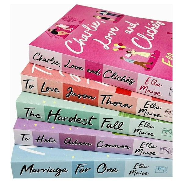 Ella Maise 5 Books Set Charlie Love and Cliches, To Love Jason Thorn, The Hardest Fall & more