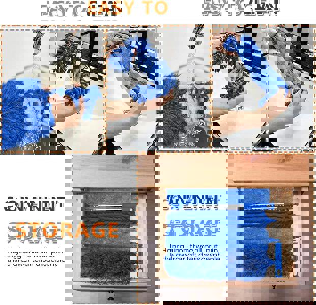 MANTRARAJ Extendable Feather 6PCS Duster Cleaning Kit Microfiber with Telescoping Extension Pole 100 Inch