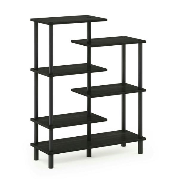 WALPLUS Turn-N-Tube 6-Tier Accent Display Rack, Espresso/Black perfect for organized storage and display