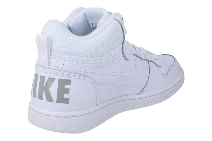 Nike Court Borough Mid Gs Trainers 839977 Sneakers Shoes  100 - White White White 100 - Photo 2