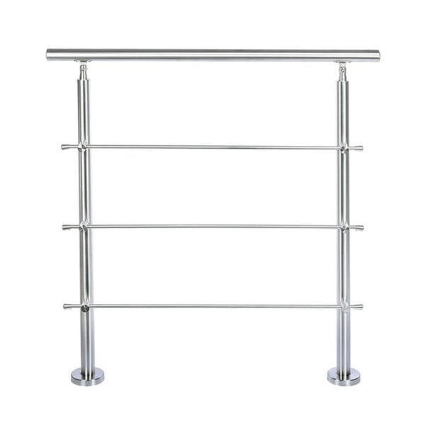 Silver Floor Mount Stainless Steel Handrail for Slopes and Stairs Living and Home