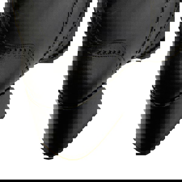 Embassy London Chloe - Black - Women's block heel higher ankle leather boot with side zip