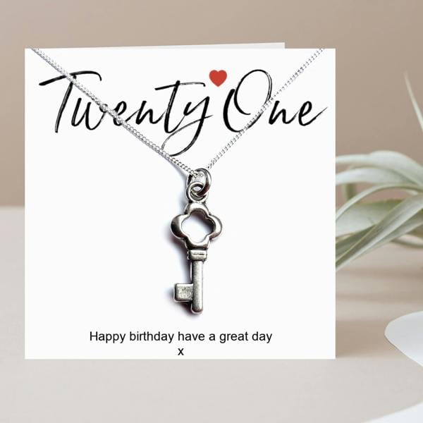 Aye Do Gifts 21st Birthday Necklace & Card | 21st Birthday Gift UK