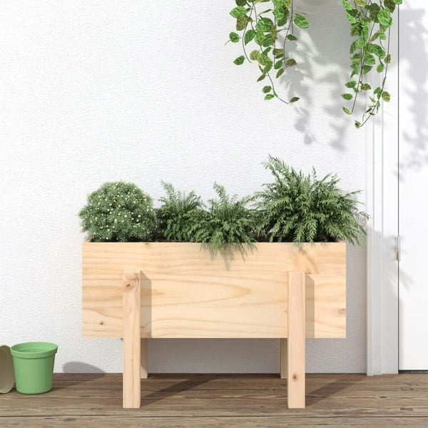 Berkfield Garden Planter 62x30x38 cm Solid Wood Pine