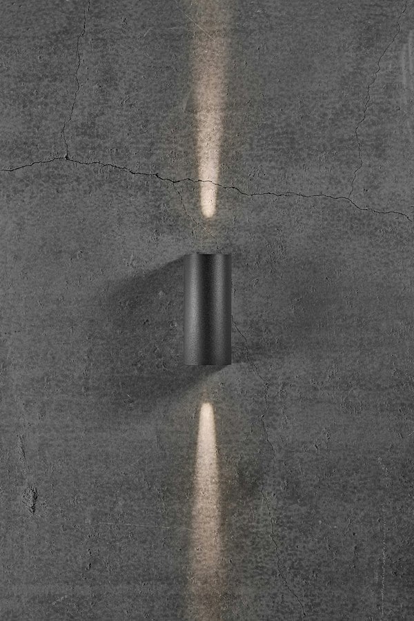 Nordlux Asbol Round | Wall light | Black