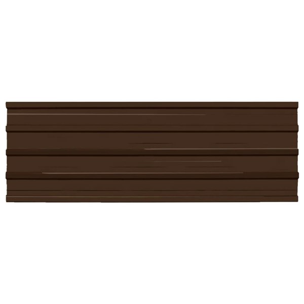 Berkfield Roof Panels 12 pcs Galvanised Steel Brown