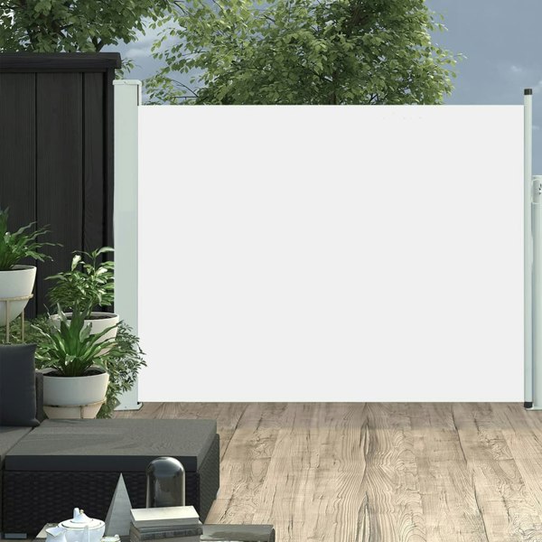 Berkfield Patio Retractable Side Awning 140x500 cm Cream
