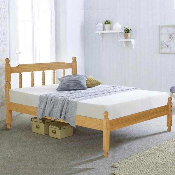 Mission TM Colonial Spindle Waxed Pine Bed Frame 5 Sizes Small Single to King