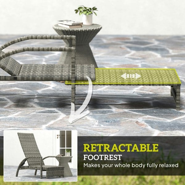 Single Rattan Lounger (Simple)