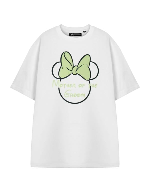 Disney Minnie Mouse Womens White Mother Of The Groom Hen Party Short Sleeved T-Shirt