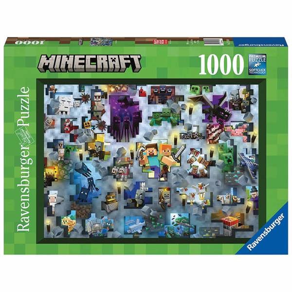 Minecraft Ravensburger, Minecraft Mobs Jigsaw, Jigsaws & Puzzles, Entertainment, Gift