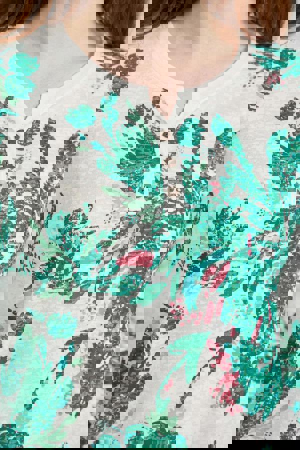 Mudflower Large Floral Print Lightweight Top