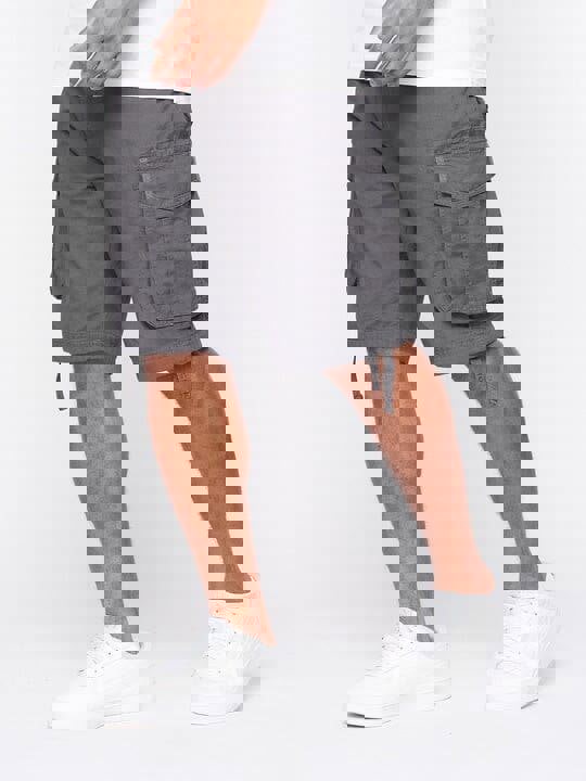 Crosshatch Jamstar Cargo Shorts Charcoal