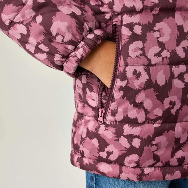 Regatta Childrens/Kids Lofthouse Leopard Print Padded Jacket - Fig/Violet - 
