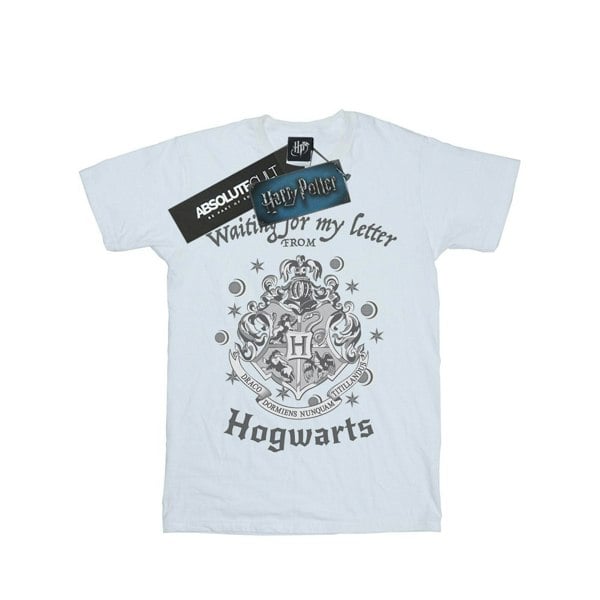 Harry Potter Womens Waiting For My Letter Hogwarts Cotton Boyfriend T-Shirt - White