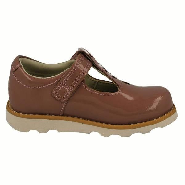 Clarks Girls Clarks T-Bar Heart Detailed Shoes Crown Teen T