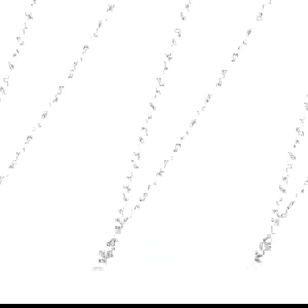 Sterling Silver Crystal Initial Necklace - MYLEE London