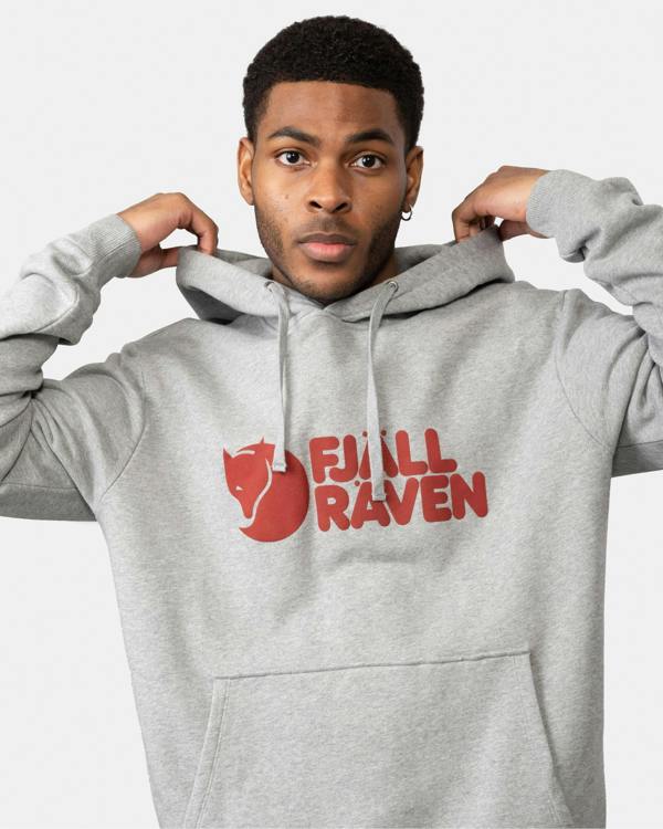 Fjällräven Fjallraven Logo Mens Hoodie - Grey-Melange 020-999