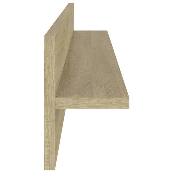 Berkfield Wall Shelf 2 pcs Sonoma Oak 80x11.5x18 cm Engineered Wood