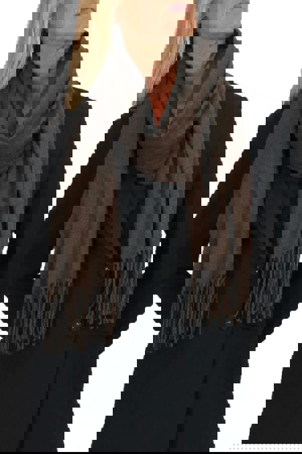 Paulo Due Wool Blend Pashmina Scarf Solid Colour