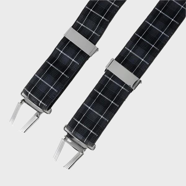 Sophos 35mm Tartan 4 Clip Braces - Black/Grey