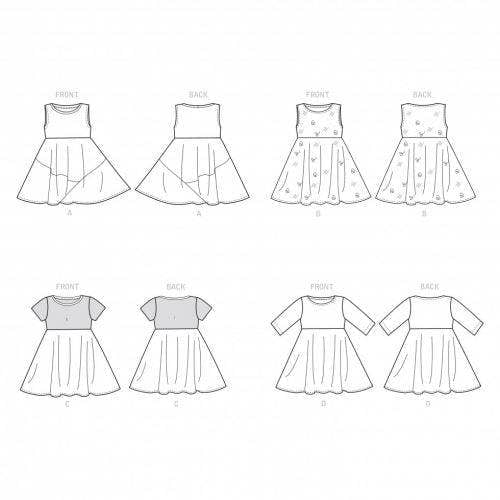 Simplicity Sewing Pattern 9322, Dresses for Kids, Teenagers, CCE (3-4-5-6) - Easy