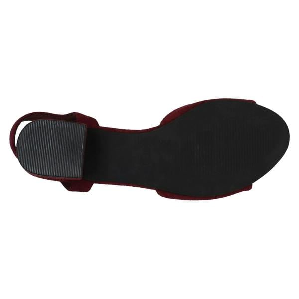 Spot On Ladies Spot On 5cm Block Heel Open Toe Heels F12060
