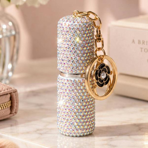 Love EMVY Crystal Effect Refillable Perfume Atomiser Keyring