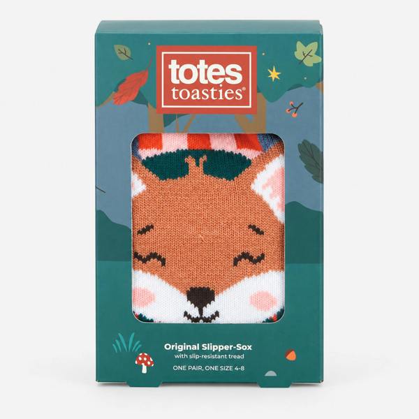 Totes SINGLE ORIGINAL SLIPPER SOCKS Fox Slipper Socks   in  Blue