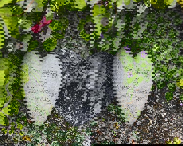 Beloved Dog Heart-Shaped Pet Memorial