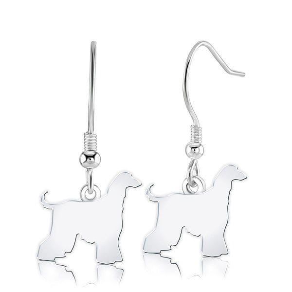 Mylee London Afghan Hound Silhouette Silver Earrings